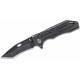 Couteau Kershaw Lifter Framelock A/O Lame Tanto Acier 3Cr13 Manche Acier Blackwash KS1302BWX - Livraison Gratuite