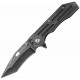 Couteau Kershaw Lifter Framelock A/O Lame Tanto Acier 3Cr13 Manche Acier Blackwash KS1302BWX - Livraison Gratuite