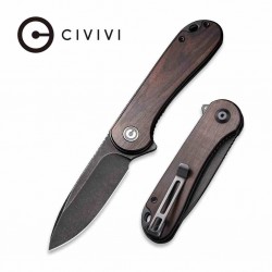 Couteau CIVIVI Elementum Ebony Manche Bois Lame Acier D2 Blk IKBS Linerlock CLip CIVC907W - Livraison Gratuite