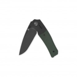 Couteau QSP Vault Green Manche Micarta/Alu Lame Acier 14C28N BLK IKBS Crossbar Lock Clip QS157B2 - Livraison Gratuite