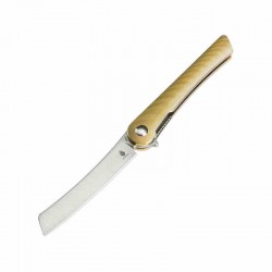 Couteau Kizer Mercury Bronze Manche Titane Lame Acier S35VN Sheepsfoot IKBS Framelock KI3645A1 - Livraison Gratuite