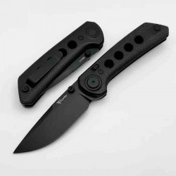 Couteau Reate Knives PL-XT Black Manche Micarta Lame Acier Nitro-V BLK IKBS Pivot Lock Clip REA129 - Livraison Gratuite