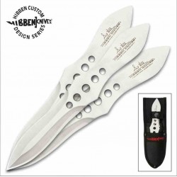 Set de 3 Couteaux de Lancer Hibben Master Throwing Knives Acier 3Cr13 Etui Nylon GH5118 - Livraison Gratuite