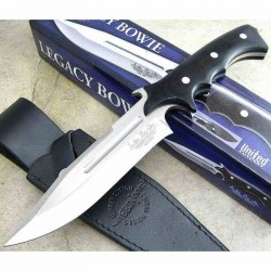 Bowie Couteau Hibben Legacy Bowie Acier 7Cr17 Manche Micarta Etui Cuir GH5027 - Livraison Gratuite