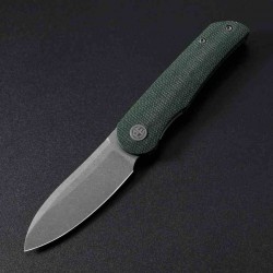 Couteau Petrified Fish ElCamino Green Manche Micarta Lame Acier N690 SW IKBS Liner Lock Clip PFKE16GRMGAW - Livraison Gratuite