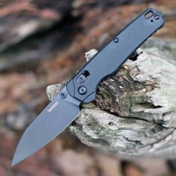 Couteau Kershaw Bel Air Black Lame Acier CPM-MagnaCut BLK Manche 6061-T6 IKBS AXIS Lock Made USA KS6105BLK - Livraison Gratuite