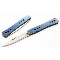 Couteau Rough Ryder Folder Blue Stonewash Lame & Manche Acier Slip Joint RR2237 - Livraison Gratuite