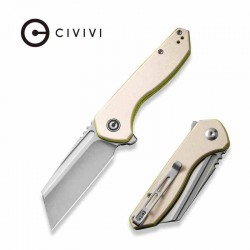 Couteau CIVIVI ExOne Ivory Manche G10 Lame Tanto Reverse Nitro-V IKBS Linerlock Clip CIVC230362 - Livraison Gratuite