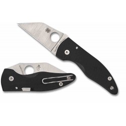 Couteau Spyderco MicroJimbo Black Manche G10 Lame Acier S30V Wharncliffe Compression Lock Clip USA SC264GP - Livraison Gratuite