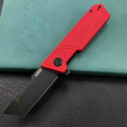 Couteau Kubey Avenger Red Lame Tanto Acier D2 Manche G10 IKBS Linerlock Clip KUB104D - Livraison Gratuite