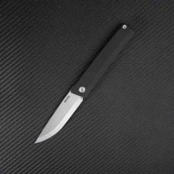 Couteau SRM Knives 401L-GB Black Manche G10 Lame Acier 10Cr15CoMov IKBS Linerlock Clip SRM401LGB - Livraison Gratuite