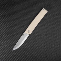 Couteau SRM Knives 401L-GT Tan Manche G10 Lame Acier 10Cr15CoMov IKBS Linerlock Clip SRM401LGT - Livraison Gratuite