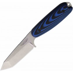 Couteau Bradford Guardian 3.5 Tanto Blk/Blue Manche G10 Lame Acier M390 Etui Cuir Made USA BRAD35T113 - Livraison Gratuite