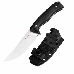 Couteau RUIKE F186 Black Manche Micarta Lame Drop Point Acier D2 Manche Micarta Etui ABS RKEF186MB - Livraison Gratuite