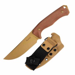 Couteau RUIKE F186 Brown Manche Micarta Lame Drop Point Acier D2 Etui ABS RKEF186MN - Livraison Gratuite