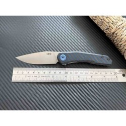 Couteau Zero Tolerance CPM-MagnaCut SW Manche Blue/Black CFiber & Titane IKBS Frame Lock USA ZT0545BLUCF - Livraison Gratuite