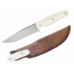 Couteau Condor Bonum White Manche Micarta Lame Acier 420HC Etui Cuir Made El Salvador CTK3972467SS - Livraison Gratuite