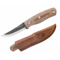 Condor Kambo Puukko Lame Acier Carbone 1075 Scandi Manche Micarta Etui Cuir Made Salvador CTK397330HC - Livraison Gratuite