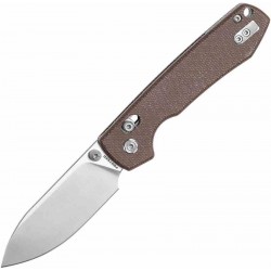 Couteau Vosteed Raccoon Brown Lame Acier Sandvik 14C28N Satin Manche Micarta IKBS Crossbar Lock VOSRCCBVTMZ - Livraison Gratuite