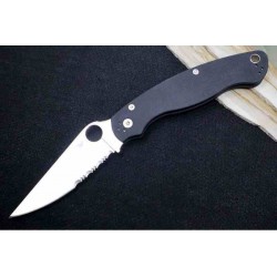 Couteau Spyderco Military 2 Compression Lock Lame Acier S30V Satin Manche G10 Clip Made USA SC36GPS2 - Livraison Gratuite