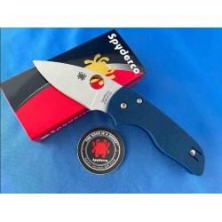 Couteau Spyderco Lil' Native Cobalt Blue Manche G10 Lame CPM-SPY27 Compression Lock Clip USA SC230GPCBL - Livraison Gratuite