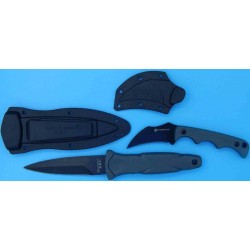 Lot de 2 Couteaux Smith&Wesson Neck/Boot Lames Inox Etui Nylon SWP1158724 - Livraison Gratuite