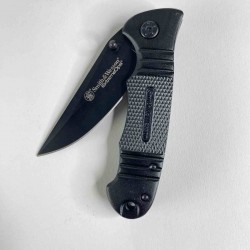 Couteau Smith&Wesson Extrem OPS Black Lame Acier Inox Manche Aluminium Linerlock Clip SWEX1 - Livraison Gratuite