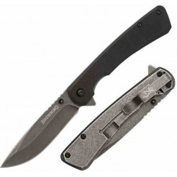 Couteau Browning Branded Rock Black Manche G10 Lame Drop Point Acier 7Cr17MoV Framelock Clip BR0514 - Livraison Gratuite