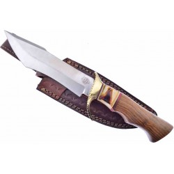 Couteau Frost Cutlery Forest Guardian Manche Noyer Lame Acier Inox Etui Cuir FCW692WW - Livraison Gratuite