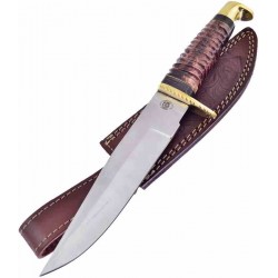 Couteau Poignard Frost Cutlery Chipaway Indiens Shoshone Bowie Acier Carbone/Inox Etui Cuir FCW3333BKB - Livraison Gratuite