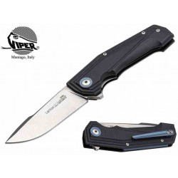 Couteau Viper Larius Black Manche G10 Lame Acier M390 IKBS Linerlock Clip Made Italy V5960GB - Livraison Gratuite