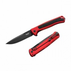 Couteau LionSteel Skinny Red/Black Lame Acier CPM-Magnacut Black Manche Alu/Micarta IKBS Italy LSTSK01ARD - Livraison Gratuite