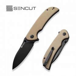 Couteau Sencut Borzam Tan Manche G10 Lame Acier 9Cr18MoV Black IKBS Linerlock Clip S230772 - Livraison Gratuite