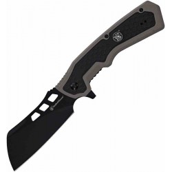 Couteau Smith&Wesson Extraction & Evasion A/O 8Cr Cleaver Manche Gray/Black Alu Liner Lock SW1205012 - Livraison Gratuite