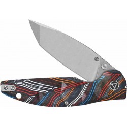 Couteau QSP Turtle Punk Colorful G10 Lame Tanto Acier 14C28N IKBS Linerlock CLip QS158A1 - Livraison Gratuite