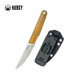 Couteau Kubey JL Kwaiken Fixie Ultem Lame Acier 14C28N Beadblast Etui Kydex KUB355C - Livraison Gratuite