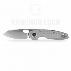 Couteau Vosteed Ankylo Gray Manche Alu Lame Reverse Tanto Acier Elmax Satin IKBS Vanchor Lock Clip VOSA1910 - Livraison Gratuite