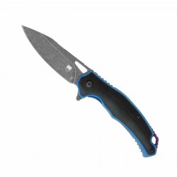 Couteau Cobratec Knives Axle Manche Blue/G10 Lame Acier D2 Linerlock Clip CBTAXLBLGF - Livraison Gratuite