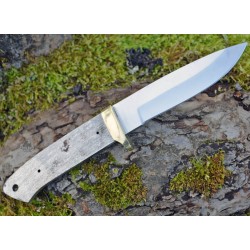 Lame à Customiser Skinner Drop Point Lame Acier Inox Garde Laiton BL7709 - Livraison Gratuite