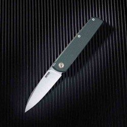 Couteau SRM Qrick 408L Green/Orange Manche G10 Lame Acier 14C28N IKBS Clip Linerlock SRM408LGX - Livraison Gratuite