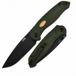 Couteau CJRB Aes Green Manche Micarta Lame Acier AR-RPM9 BLK IKBS Linerlock Clip J1938BMGN - Livraison Gratuite