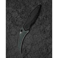 Couteau BESTECH MANTIDAE Black Manche Micarta Lame Acier 14C28N Hawkbill IKBS Linerlock Clip BTKG60D - Livraison Gratuite