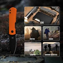 Couteau Kizer Yorkie Orange Manche G10 Lame Acier NitroV Liner Lock Clip KIV3525A2 - Livraison Gratuite