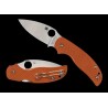 Couteau Spyderco Sage 5 Burnt Orange Manche FRN Lame Acier CPM-REX121 Compression Lock Clip SC123BORP - Livraison Gratuite