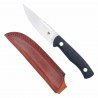 Couteau Cobratec Koonsman Black Manche Micarta Lame Acier D2 Etui CUir CBTKMNBLK - Livraison Gratuite