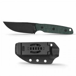 Couteau Vosteed Mink Green Manche Micarta Lame Acier Nitro-V BLK Etui Kydex VOSD0102 - Livraison Gratuite