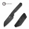 Couteau CIVIVI Hid Black Manche G10 Lame Tanto Reverse Acier 14C28N Blk IKBS Liner Lock Clip CIVC230081 - Livraison Gratuite