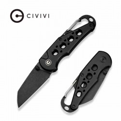 Couteau CIVIVI Pragma Black Manche Alu Lame Acier Nitro-V Blk Button Lock Ouvre Bouteilles CIVC23062B1 - Livraison Gratuite