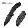 Couteau Sencut Cybrix Black Manche Aluminium 9Cr18MoV Black IKBS Button Lock Clip S23098A1 - Livraison Gratuite