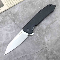 Couteau S-TEC Black Manche G10 Lame Tanto Reverse Acier 8Cr14MoV Clip Linerlock STTS025BK - Livraison Gratuite